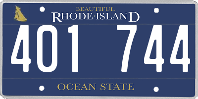 RI license plate 401744