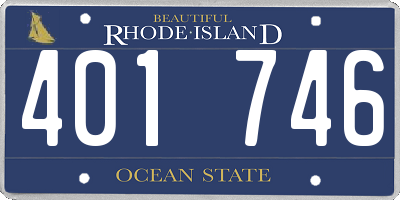 RI license plate 401746