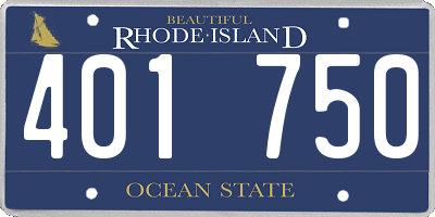 RI license plate 401750