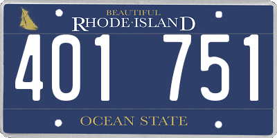 RI license plate 401751