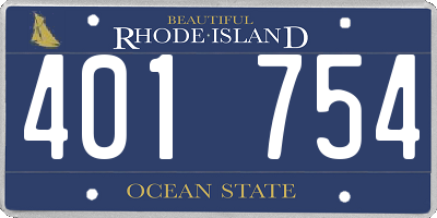 RI license plate 401754