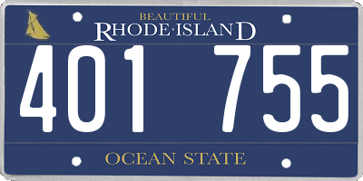 RI license plate 401755