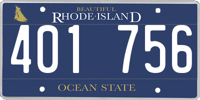 RI license plate 401756