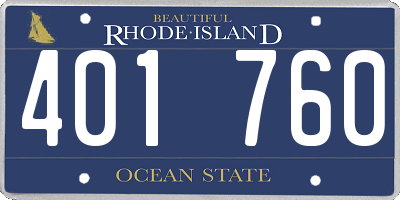 RI license plate 401760