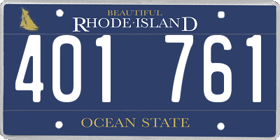 RI license plate 401761