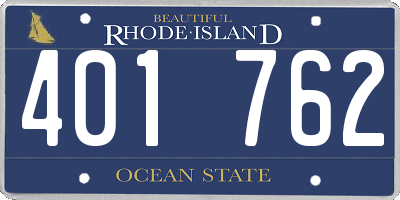 RI license plate 401762