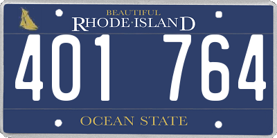 RI license plate 401764