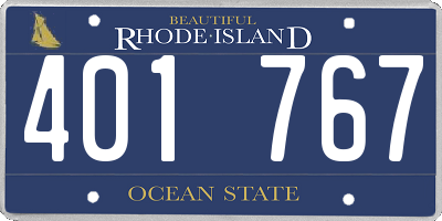RI license plate 401767