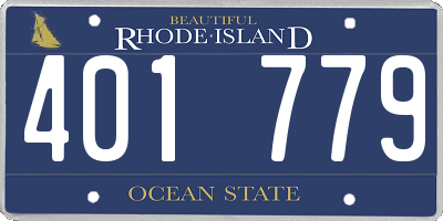 RI license plate 401779