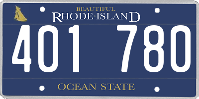 RI license plate 401780