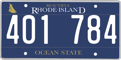 RI license plate 401784