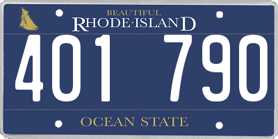 RI license plate 401790