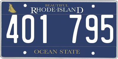 RI license plate 401795