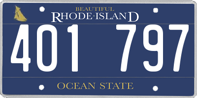 RI license plate 401797