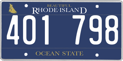 RI license plate 401798
