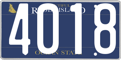 RI license plate 4018