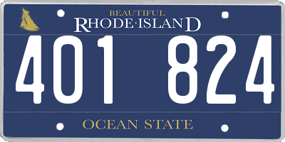 RI license plate 401824