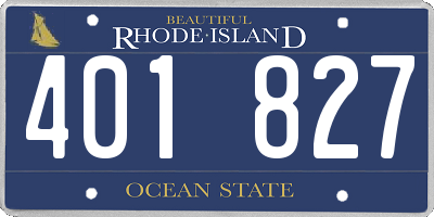RI license plate 401827