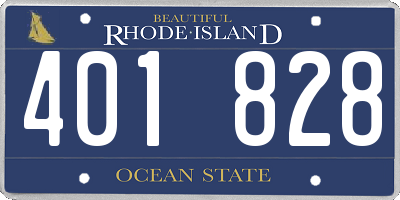 RI license plate 401828