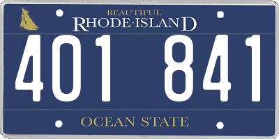 RI license plate 401841