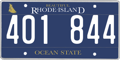 RI license plate 401844