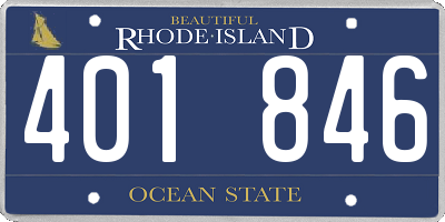 RI license plate 401846