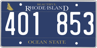 RI license plate 401853