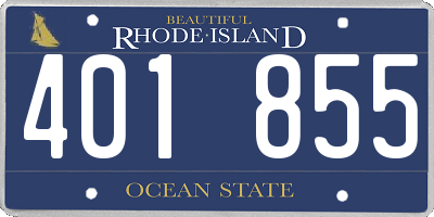 RI license plate 401855
