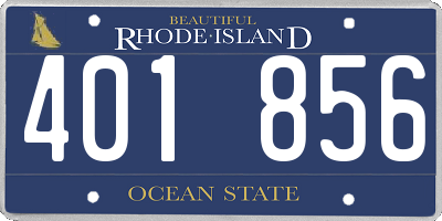 RI license plate 401856