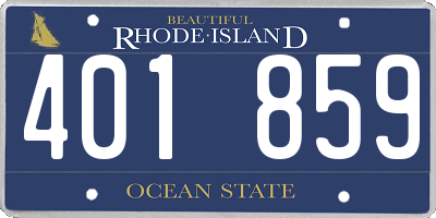 RI license plate 401859