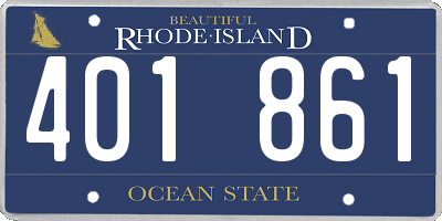 RI license plate 401861