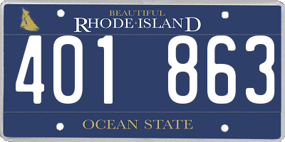 RI license plate 401863