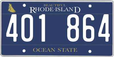 RI license plate 401864