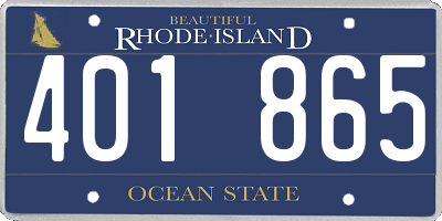 RI license plate 401865