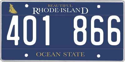 RI license plate 401866