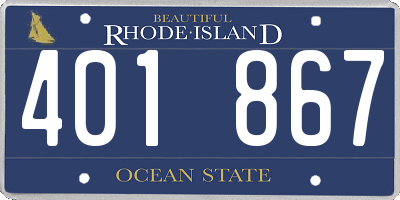 RI license plate 401867