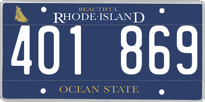 RI license plate 401869