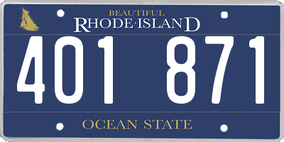 RI license plate 401871
