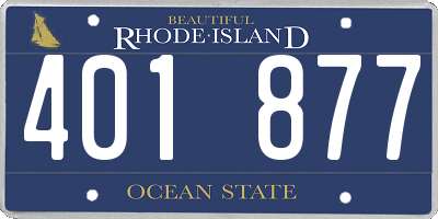 RI license plate 401877