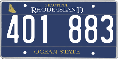 RI license plate 401883