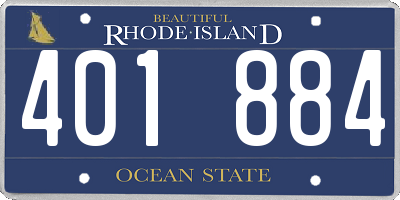RI license plate 401884