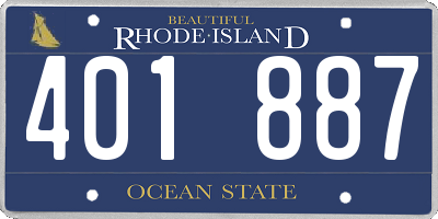 RI license plate 401887