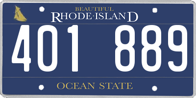 RI license plate 401889