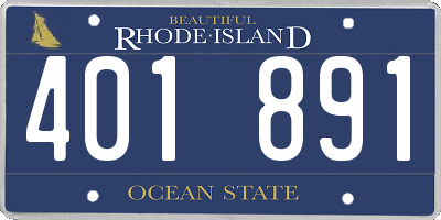 RI license plate 401891