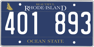 RI license plate 401893