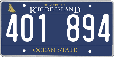 RI license plate 401894