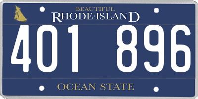RI license plate 401896