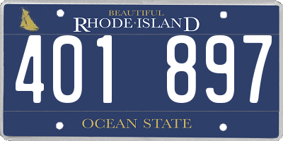 RI license plate 401897