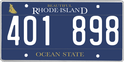 RI license plate 401898