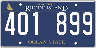 RI license plate 401899
